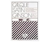 Canson Papeles técnicos, Suave, 90gsm, Encolados por el lado corto, A4-21x29,7cm, Transparente, 50 Hojas