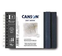Canson Professional Book, Papel Acuarela, Grano Fino, 300g, Cuaderno Espiral, A5-14,8x21 cm, 20 hojas, Blanco Natural