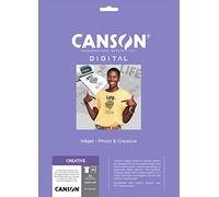 Canson T-Shirt transfers, Papel Transfer Camiseta, Liso, 140g, Sobre, A4-21x29,7cm, Sobre Cartón Impreso, Blanco, 10hojas