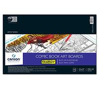 Canson Tableros de cómic con líneas Azules preimpresas, no reproducibles, 150 Libras, 11 x 17 Pulgadas, 24 Hojas, Papel, Blanco, 11 x 17 Pulgadas