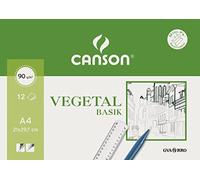 Papel Vegetal CANSON Basik A4 95 g. Pack x12 Hojas