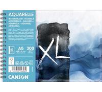 Canson XL Art Book, Papel para acuarela, grano fino grano fino, 300 g/m², cuaderno con encuadernación de espiral, A5 (14,8x21 cm), blanco, 30 hojas