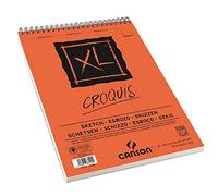 Canson XL, Papel de esbozar, Grano fino, 90g, Espiralados sobre el lado corto, A3-29,7x42cm, Marfil, 120 hojas