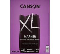 Canson XL Series - Bloc de papel de marcador, semitransparente para bolígrafo, lápiz o marcador, plegable, 8,2 kg, 22,8 x 30,5 cm, blanco, 100 hojas (400023336)
