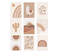 canssape Set of 9 Baby girl Rainbow Nursery Room Decor 8x10 You Are My