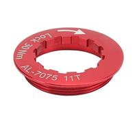 CANSUCC Cubierta de bloqueo del volante Cubierta de bloqueo del volante del casete de aleación de aluminio para bicicleta de carretera de montaña (Roja)