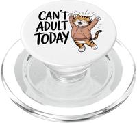 Can't Adult Today Funny Adulting Cat Kawaii Kitty Mom Dad PopSockets PopGrip para MagSafe