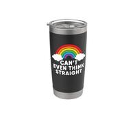 Can't Even Think Straight Rainbow Gay LGBT Pride Month Vaso térmico de acero inoxidable de doble pared