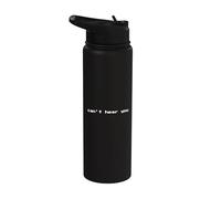 Can't Hear You - Divertido amante minimalista de los videojuegos Pixel Stainless Steel Insulated Water Bottle