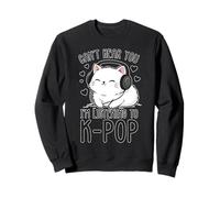 Can't Hear You, Escuchando K-Pop Cute Cat Music Sudadera