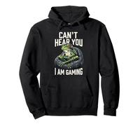 Can't Hear You I Am Gaming Funny Gamer Frog para Adolescentes Adultos Sudadera con Capucha