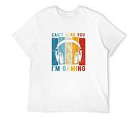 Can't Hear You I'm Gaming Funny Gamer Mens T-Shirt Unisex White Top tee S