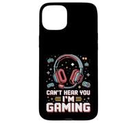 Cant Hear You Im Gaming Pixel Art Retro Headset Video Gamers Carcasa para iPhone 15 Plus