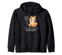 Can't Hear You I'm Listening K-Pop Música Coreana Perro Coreano Sudadera con Capucha