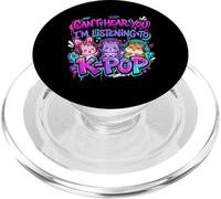 Can't Hear You I'm Listening To K-Pop Animals Divertido PopSockets PopGrip para MagSafe