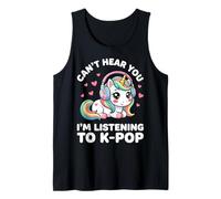 Can't Hear You I'm Listening To K-Pop Music Korean Pop Camiseta sin Mangas