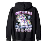 Can't Hear You I'm Listening To K-Pop Music Korean Pop Sudadera con Capucha