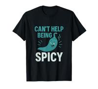 Can't Help Being Spicy - Gráfico de chile verde azulado Camiseta