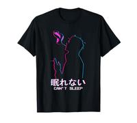 Can't Sleep Sad Anime Boy Soft Boy Vaporwave Aesthetic Camiseta