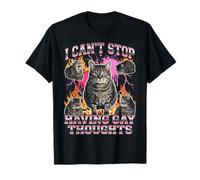 Cant Stop Having Gay Thoughts Funny Cat Meme Camiseta