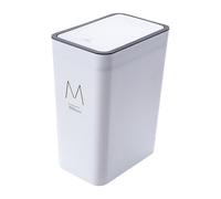 CANTA DE TRASH CON PRESS TOP LID, GARBAGE CAN CON PRESS TOP | Bote de basura a presión - Cubo de basura delgado para basura con tapa de prensa, cesta de drenaje Tipo de prensa para baño, sala