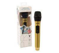 CANTA TU KARAOKE Micrófono inalámbrico Pro 2023, micrófono de Karaoke inalámbrico, frecuencia 2402 MHz-2480 MHz, 4 Colores Disponibles, Compatible con Canta Tu Pro 2023, Ideal para duetos, Dorado