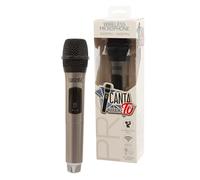 Canta Tu Karaoke - Micrófono Silver, un micrófono inalámbrico, Micro con Bluetooth Apto para el Karaoke Canta Tu, para Eventos en Familia, con Amigos y Fiestas, Famosa (CTC14101)