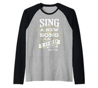 Canta una nueva canción al SEÑOR Camiseta Manga Raglan