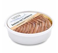 CANTABRICO GOURMET® Anchoas de Santoña | Anchoas del Cantábrico en Aceite | 65 Filetes Artesanales Premium | Anchoa Gourmet (500gr) en pandereta | Sabor Intenso Ligero en Sal