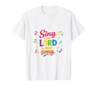 Cantad al SEÑOR una Nueva canción Camiseta gráfica económica, Hombre, Blanco, S