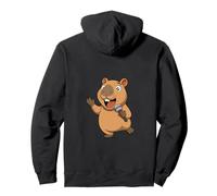 Cantando Capybara Cartoon Cute Water Pig Música Diseño Sudadera con Capucha