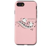 Cantando un pájaro | Piano | Teclado | Pianista | Aves Silvestres japonesas | Hokkaido Blanco | Simaenaga Carcasa para iPhone SE (2020) / 7/8