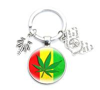 Cantante Bob Marley Hip Hop Llavero Reggae Music Song One Love Harajuku Cúpula de cristal Llavero Joyería Aficionados Recuerdos, blanco, L