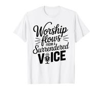 Cantante Coro Evangelio Iglesia Adoración Religiosa Jesucristo Camiseta