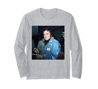 Cantante Johnny Cash Anillo De Fuego La Era del Barón 1981 Manga Larga