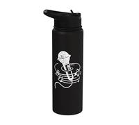 Cantante Micrófono Vintage Karaoke Cantar Stainless Steel Insulated Water Bottle