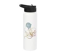 Cantante Micrófono Vintage Karaoke Cantar Stainless Steel Insulated Water Bottle