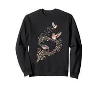 Cantante Pájaros cantores Notas Musicales Floral Bird Music Teacher Sudadera