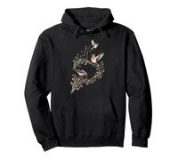 Cantante Pájaros cantores Notas Musicales Floral Bird Music Teacher Sudadera con Capucha