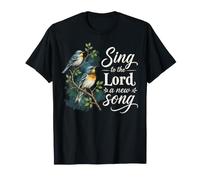 Cantar al Señor Una Nueva Canción Fe Cristiana Religión Adoración Camiseta