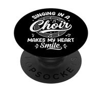 Cantar en un Coro Hace sonreír a mi corazón Amante de la música PopSockets PopGrip Adhesivo