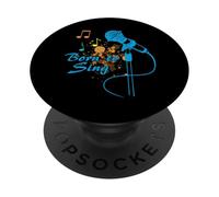 Cantar Karaoke Cantante micrófono música Bar Cantante Regalo PopSockets PopGrip Adhesivo