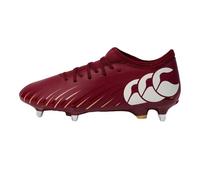 Canterbury Botas de rugby CCC Speed Falcon Soft Ground Team unisex, Dalia Roja, 4 UK