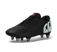 Canterbury Botas de Rugby Speed Raze Soft Ground para niños, Negro y Blanco, 32 EU