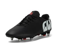 Canterbury Botas de Rugby Speed Raze Soft Ground Unisex, Color Negro, Talla 48