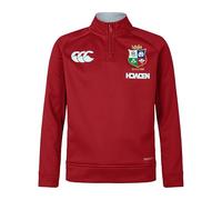 Canterbury British and Irish Lions 1/4 Zip Forro Polar, Dalia Roja, 14 años Unisex niños