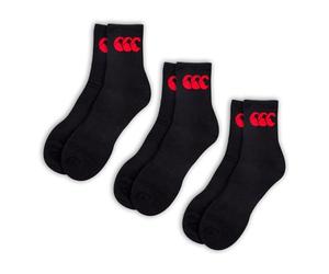 Canterbury Calcetines unisex con logotipo CCC, paquete de 3 unidades