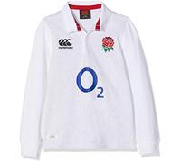 Canterbury - Camiseta clásica de Rugby para niños (Manga Larga), diseño de Inglaterra, Infantil, B801411L22, Bright White Marl, Talla 6