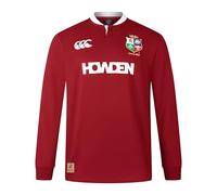 Canterbury Camiseta clásica Unisex de Manga Larga de los Leones británicos e irlandeses para Adultos, Dalia roja, Talla XL