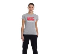 Canterbury Camiseta con Logotipo CCC para Mujer, Ajuste Regular cómodo, Mezcla de algodón, Camiseta no técnica